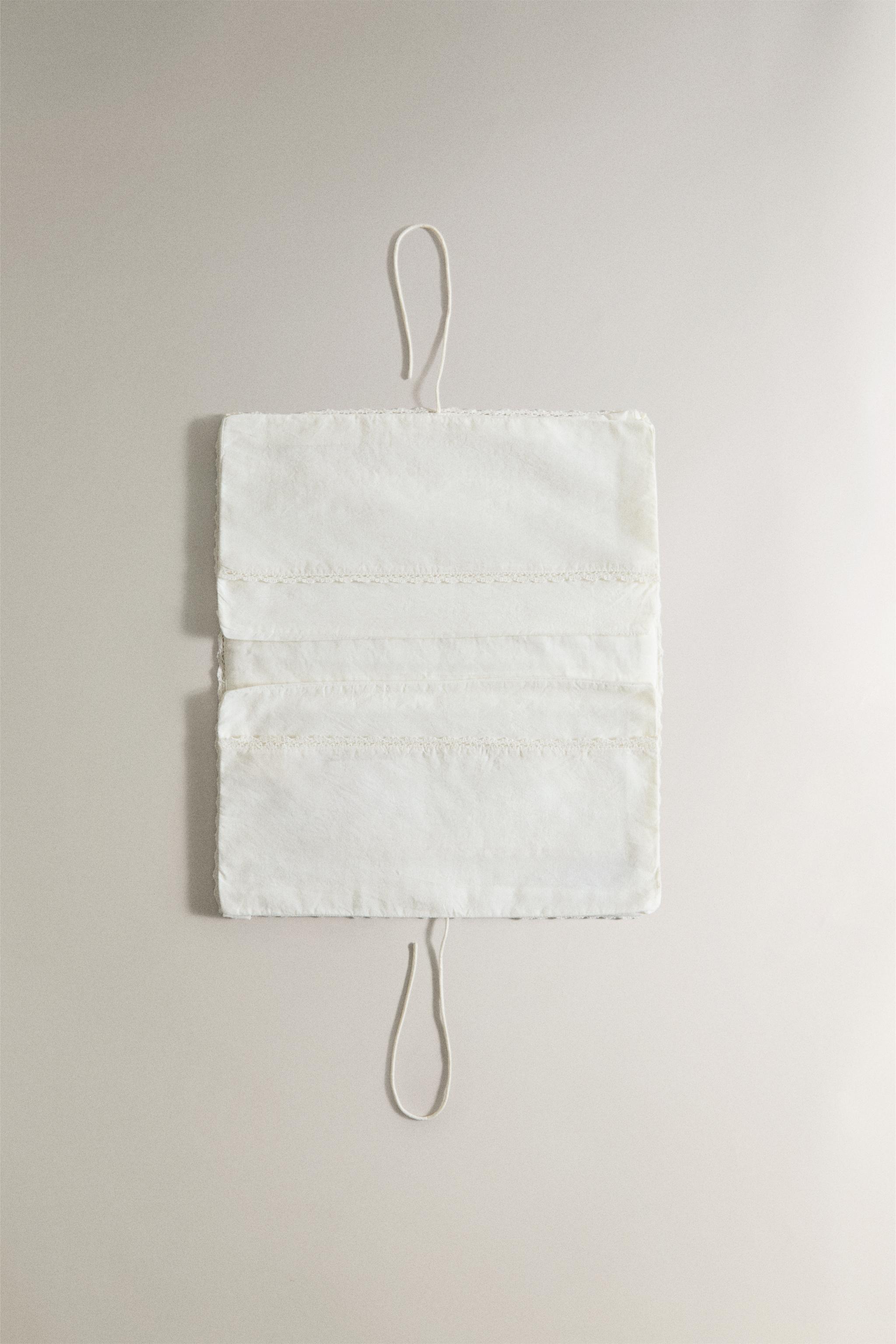 EMBROIDERED COTTON LINGERIE BAG
